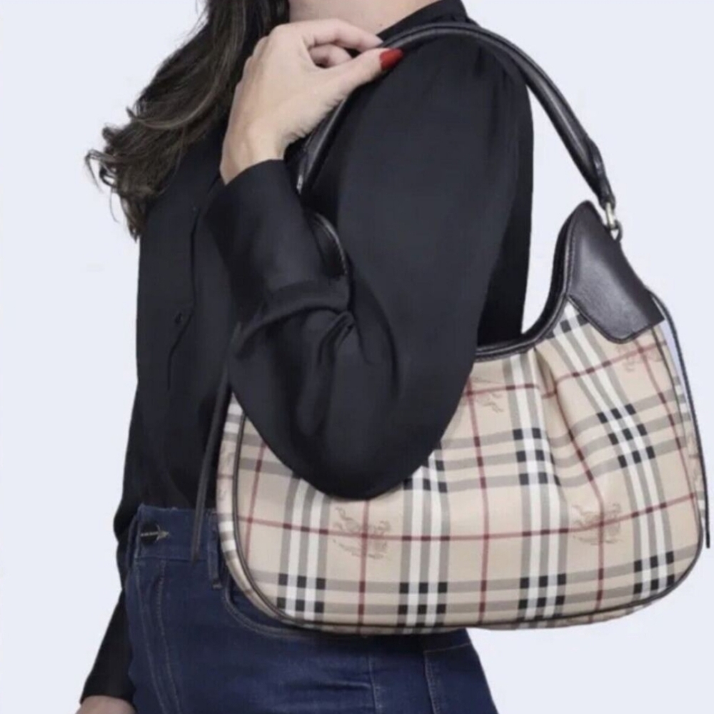 Burberry coated canvas handbag and Wallet